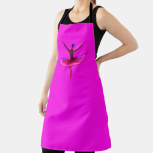 Ballerina-Pose Glow Violett Farben Schürze