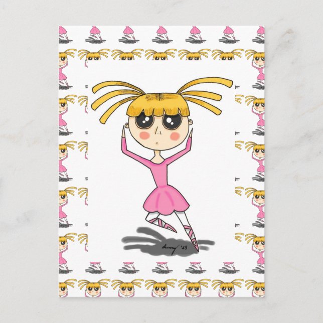 Ballerina Postcard Postkarte (Vorderseite)