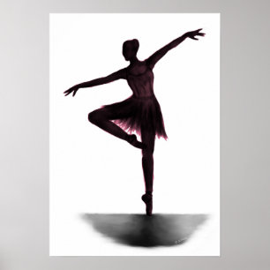 Ballerina-Poster "Grace" - rosa Poster