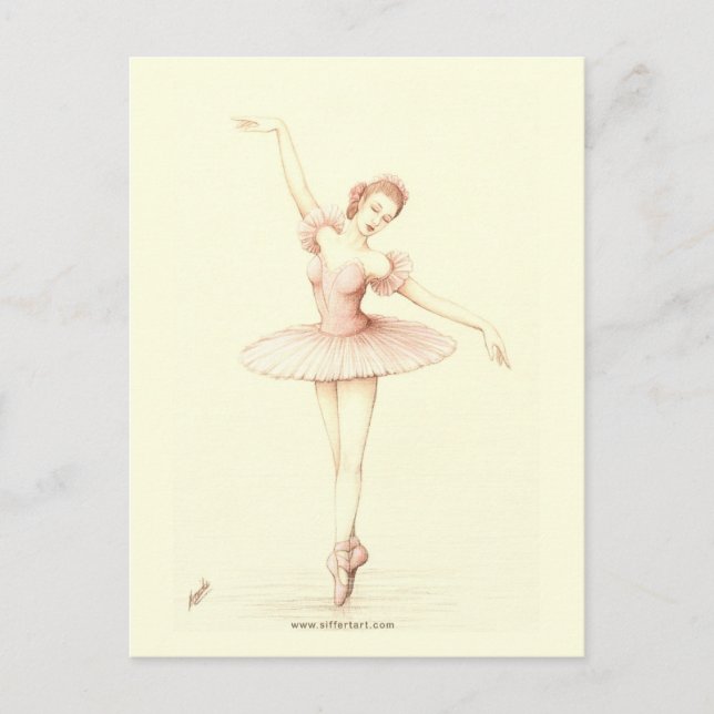 Ballerina Postkarte (Vorderseite)