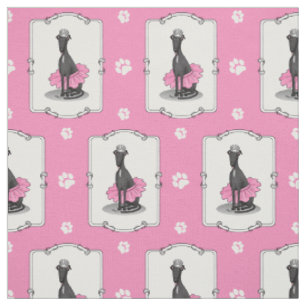 Ballerina Princess Greyhound Dog (schwarz) Stoff