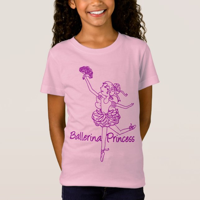 Ballerina Princess Kontur T - Shirt (Vorderseite)