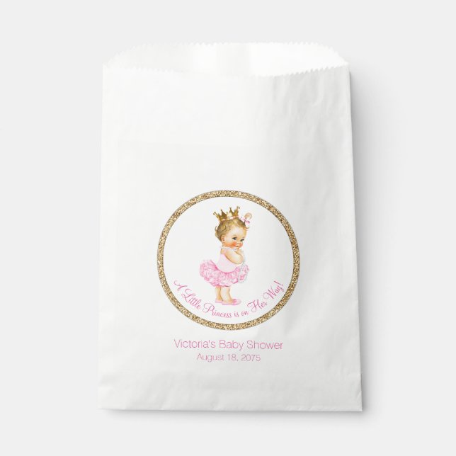 Ballerina Princess Pearls Tutu Babydusche Geschenktütchen (Vorderseite)