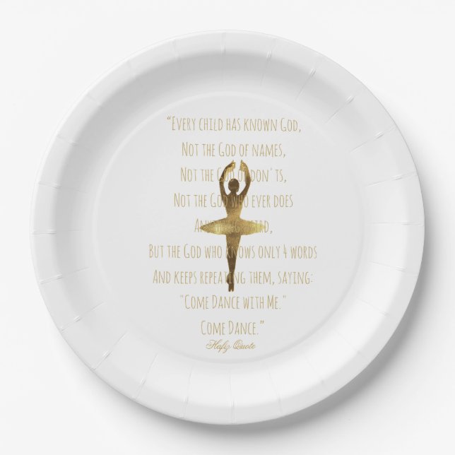 Ballerina Quote Ballett Tanz Pirouette Tanz Pappteller (Vorderseite)