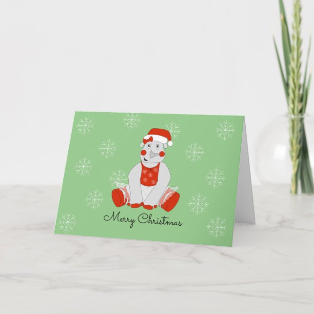 Ballerina Rhino Schneeflocken Weihnachten (Vorderseite)