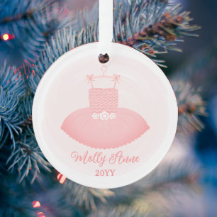 Ballerina Rosa Ballett-Tutu-Andenken-Weihnachten Ornament