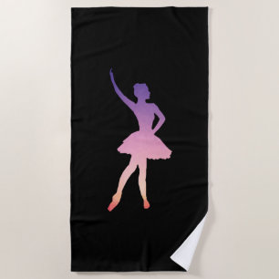Ballerina rosa modernes geometrisches Design Strandtuch