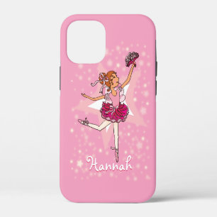 Ballerina rosa Tänzerin Sterne Mädchen Name iPhone 12 Mini Hülle