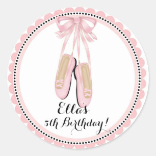 Ballerina Rose Anniversaire Fête Favoriser Sticker