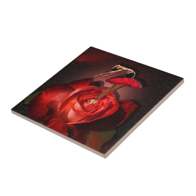 Ballerina Rose - Keramik Tile Fliese (Seite)