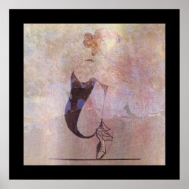 Ballerina Rote Haare Frauen Körper Rosa Rose Gold Poster