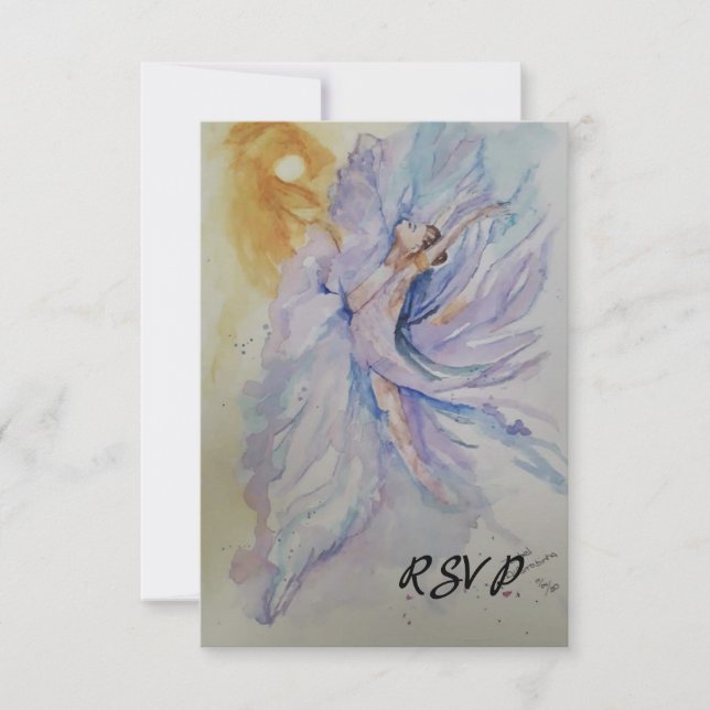 Ballerina RSVP Karte (Vorderseite)