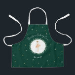 Ballerina rustikale traditionelle botanische Weihn Schürze<br><div class="desc">Ballerina rustikale traditionelle Wasserfarbe botanische niedliche besondere Lieferung traditionelle Weihnachtsfeiertage Geschenk dunkelgrüne Feiertage Backbake Crew Schürze Design.</div>