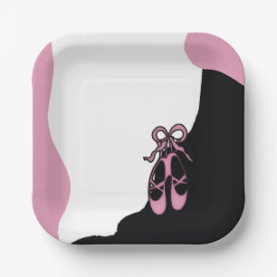 Ballerina Schuhe, 7" quadratische Papierplatte Pappteller