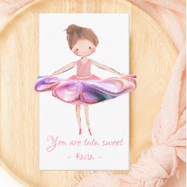 Ballerina Scrunchie Gastgeschenk Card Begleitkarte