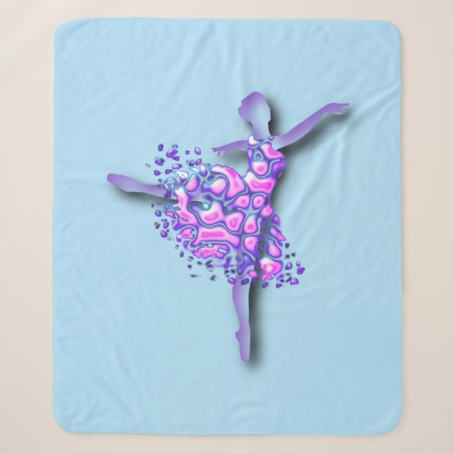 Ballerina Sherpa Blanket Ballett Tänzerin Frau Sherpadecke (Vorderseite)