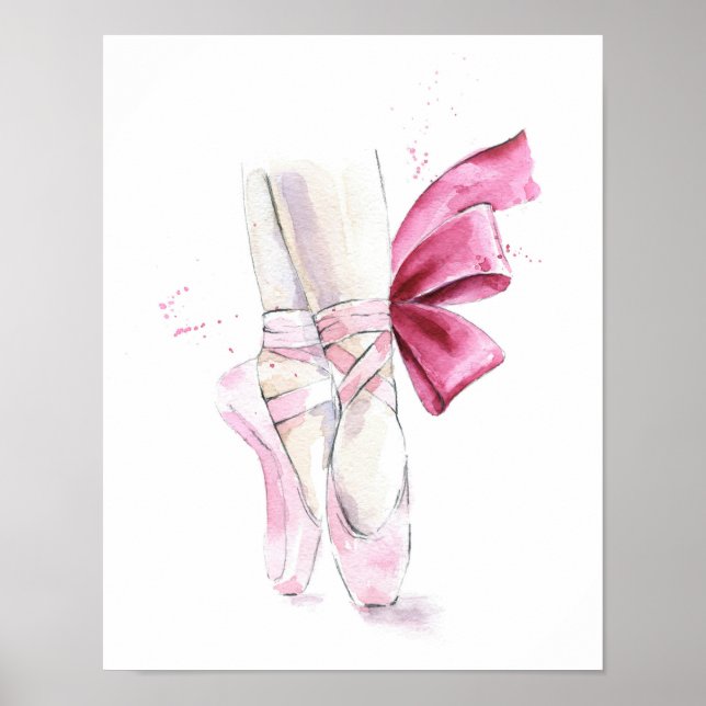 Ballerina Shoes Ballet Slippers Poster (Vorne)