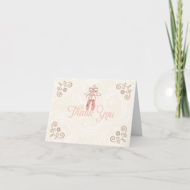Ballerina Shoes Vielen Dank Notecards Dankeskarte (Vorderseite)