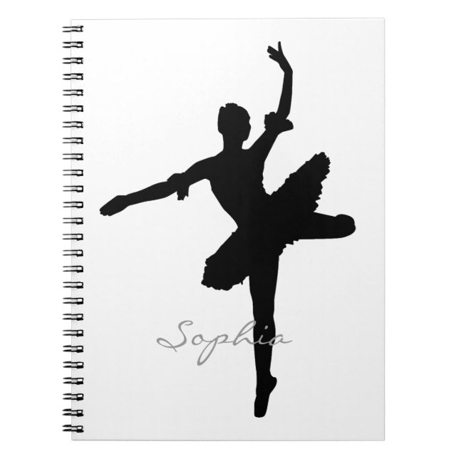 Ballerina-Silhouette Notizblock (Vorderseite)