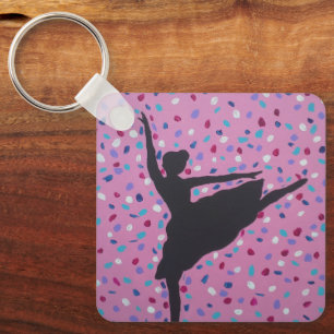 Ballerina Silhouette Schlüsselanhänger
