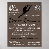 Ballerina Silhouette, Tanzkurse Werbung