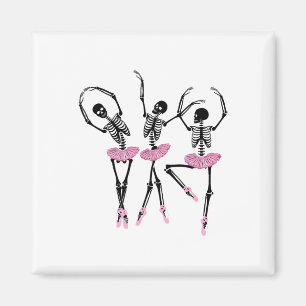 Ballerina Skeletons Tanzen Halloween Ballerina Sk Magnet