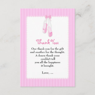 Ballerina Slippers Pink Ballet Danke Karten