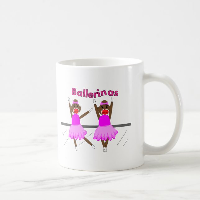 Ballerina-Socken-Affen--Entzückender Entwurf Kaffeetasse (Rechts)