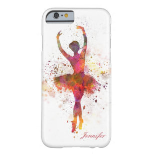 Ballerina Spritzer Art Personalisierter Name   Bal Barely There iPhone 6 Hülle