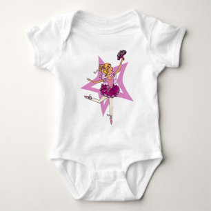 Ballerina star en rose avec cheveux blonds sweat -