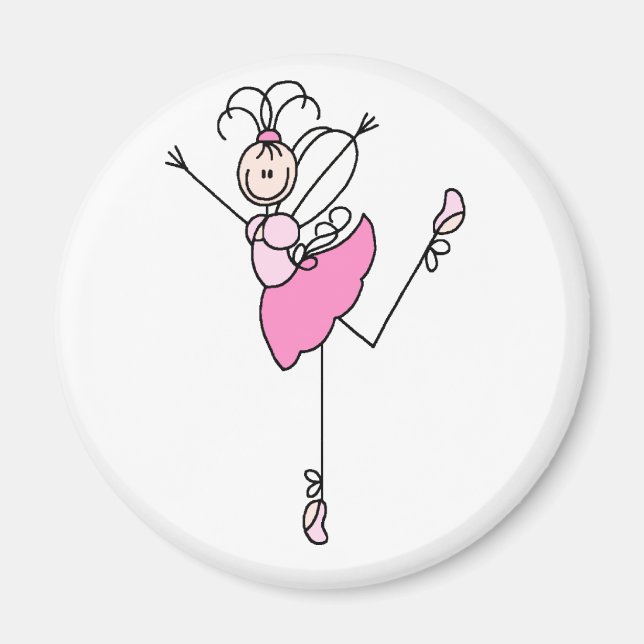 Ballerina Strichmännchen Three Magnet (Vorne)