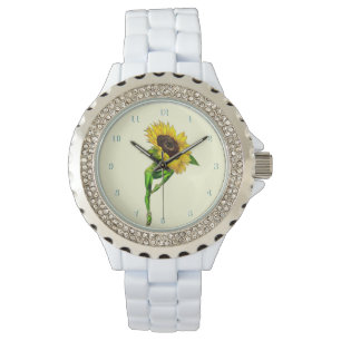 Ballerina Sunflower Balletttänzerin Geschenk Armbanduhr