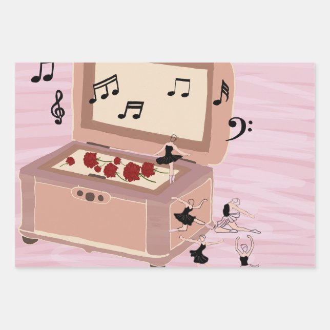 Ballerina Symphony in a Box - Ballerina Art Geschenkpapier Set (Vorderseite)