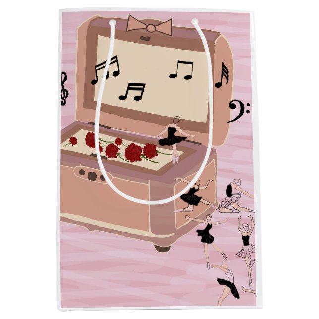 Ballerina Symphony in a Box - Ballerina Art Mittlere Geschenktüte (Vorderseite)