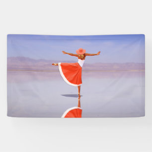 Ballerina Tanz am Strand Banner