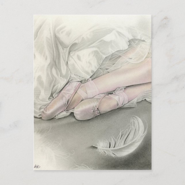 Ballerina-Tanz der Schweizer Postkarte (Vorderseite)