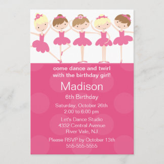 Ballerina Tanz Geburtstag Einladung
