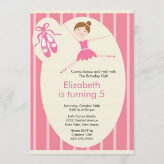 Ballerina Tanz Geburtstag Einladung