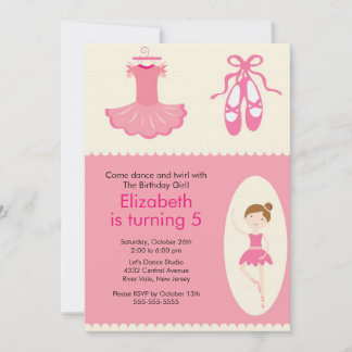 Ballerina Tanz Geburtstag Einladung