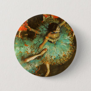 Ballerina Tanz Grüne Tänzerin Edger Degas Malerei Button