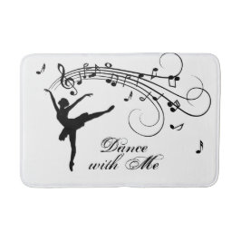 Ballerina Tanz mit mir Musiknote Badematte