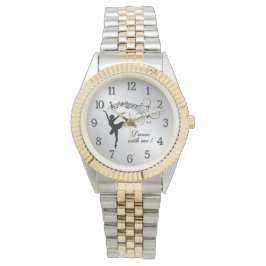 Ballerina Tanz mit mir Personalisierte w-Zahlen Armbanduhr