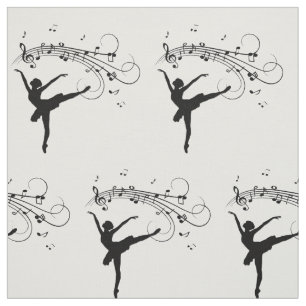 Ballerina Tanz mit Musiknote Stoff