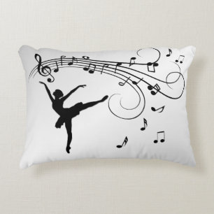 Ballerina Tanzen mit Musik Dekokissen