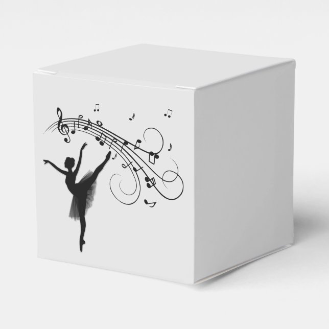 Ballerina Tanzen mit Musik Geschenkschachtel (Vorderseite)