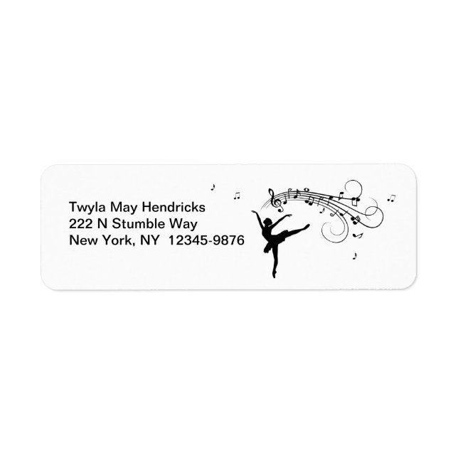 Ballerina Tanzen mit Musiknoten (Vorne)