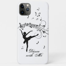 Ballerina Tanzen mit Musiknoten