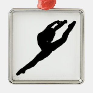 Ballerina-Tänzer-Verzierung Silbernes Ornament