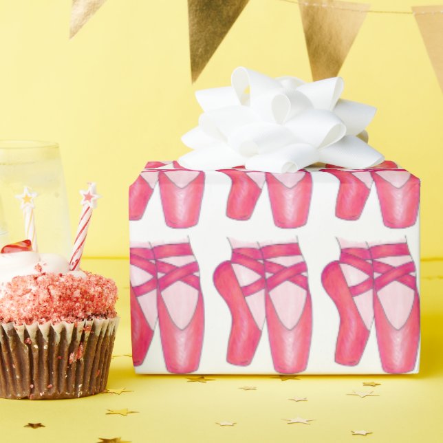 Ballerina Tanzklasse Rosa Ballett Pointe Toe Schuh Geschenkpapier (Geburtstagsparty)
