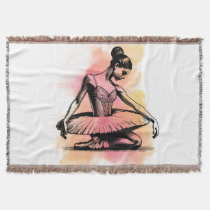 Ballerina tanzt in Farbe  Decke